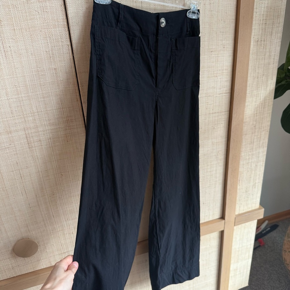 Anthropologie collete linen Maeve Black Trousers